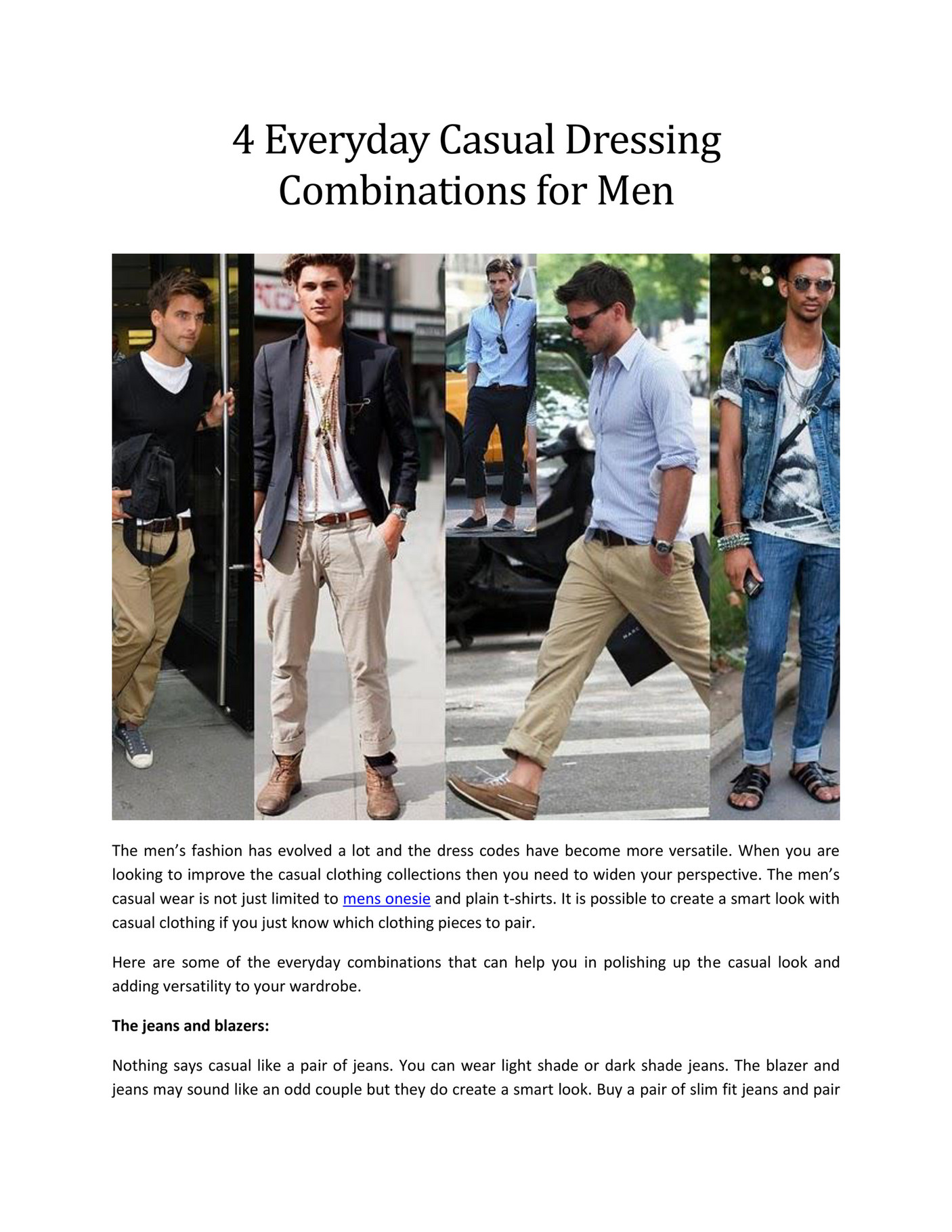 SMM - 4 everyday casual dressing combinations for men - Page 1 ...
