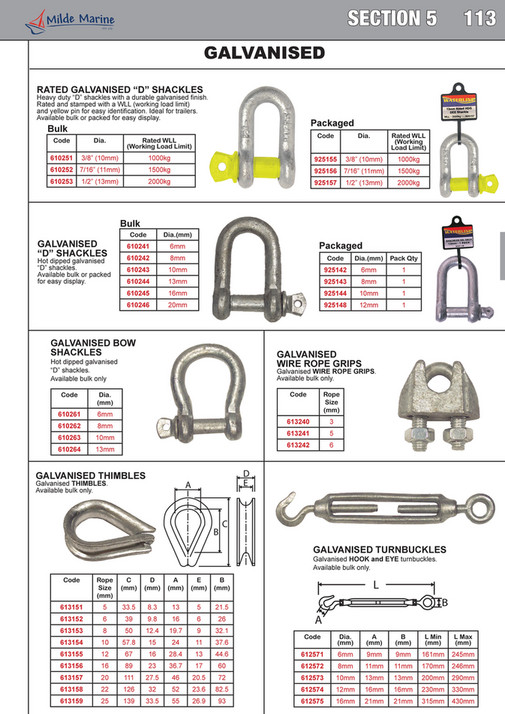 Shackle Code My publications - Milde Marine Product Catalogue 2023/24 - Section 5 ...