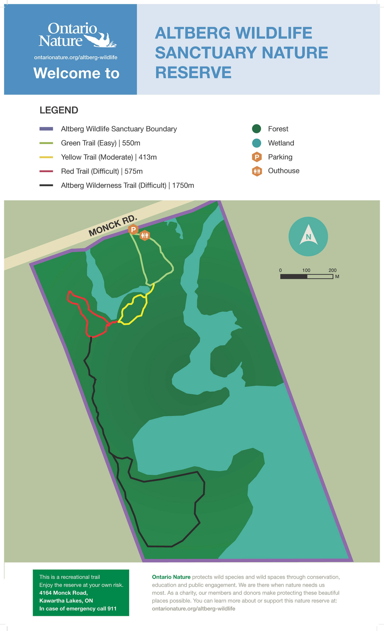 Altberg Wildlife Sanctuary Nature Reserve trail map - Page 1