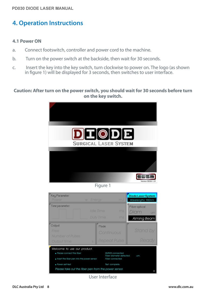 DLC Vet Pty Ltd - 30W Diode Laser Surgical System Manual - Page 8