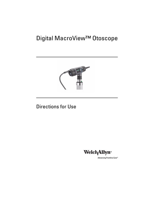 DLC Vet Pty Ltd 23960 Digital MacroView Otoscope Directions for Use Page 1 Created with
