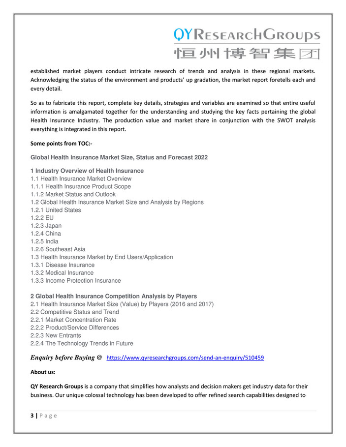 Market Research Globe Health Insurance Market Size Analysis Competitive Strategies And Forecasts 22 Page 2 3 Created With Publitas Com