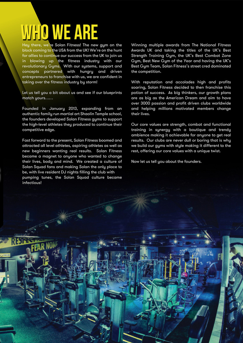 Solan Fitness - SOLAN FITNESS FRANCHISE USA - Page 2-3 - Created with  Publitas.com