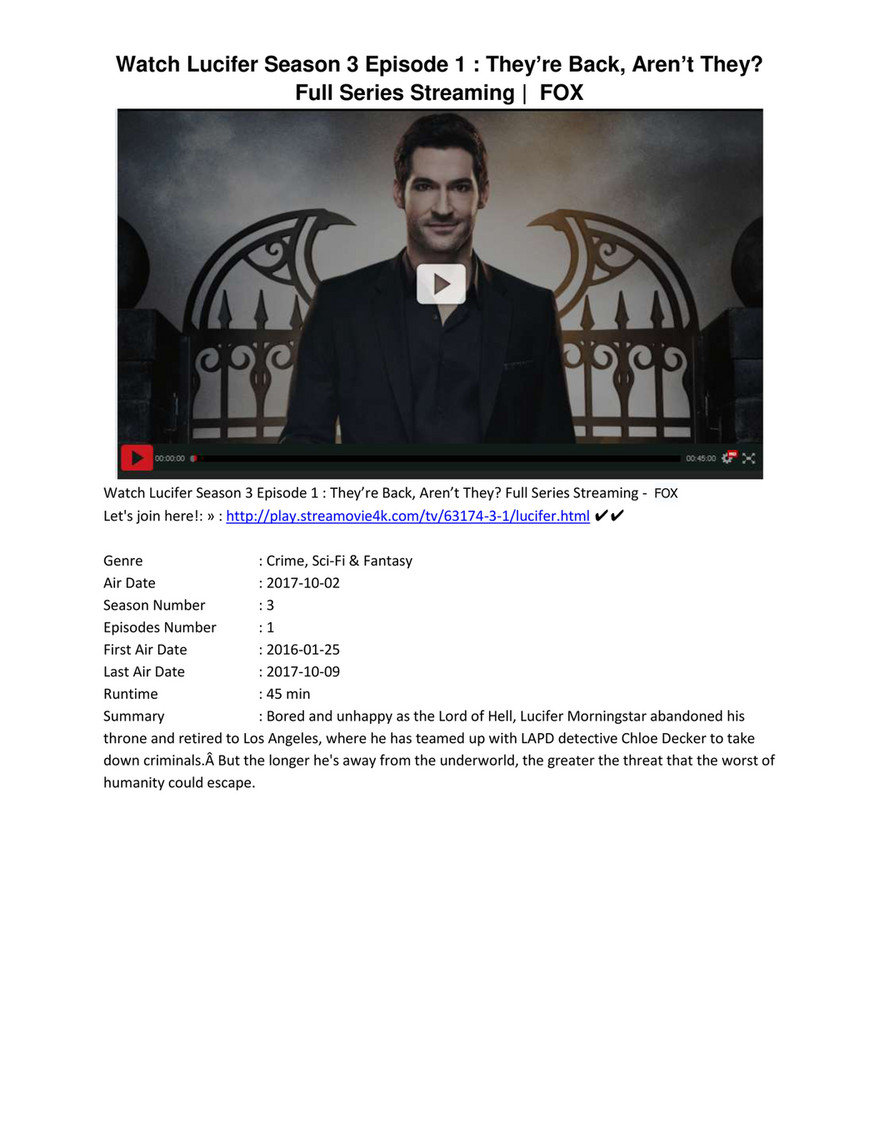 watch lucifer online free season 3