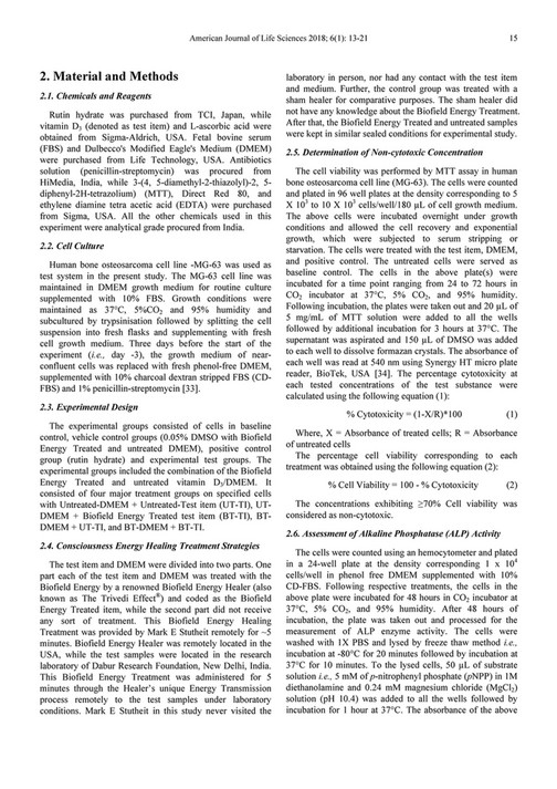 Biofield Energy Treated Vitamin D3: Therapeutic Implication on Bone ...