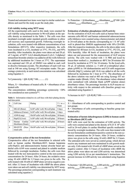 Role of the Biofield Energy Treated Test Formulation on Different Vital ...