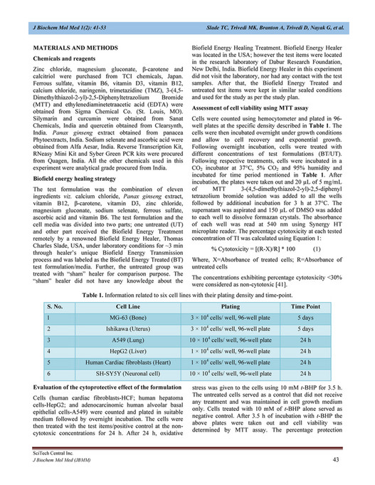 Protective Role of the Biofield Energy Treated Test Formulation on ...