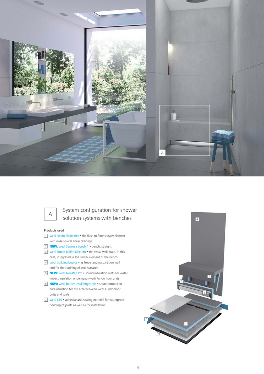 Tesign - Wedi brochure benches & niches - Page 8-9 - Created with  Publitas.com