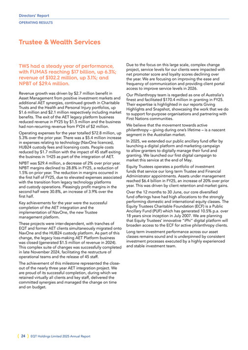 Equity Trustees - 2025 Annual Report - Page 26-27