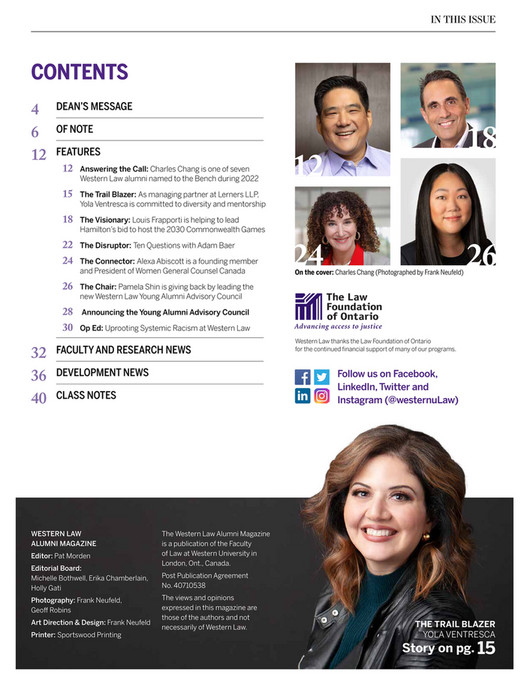 Western Law - Western Law 2022 Alumni Magazine - Page 1 - Created with ...