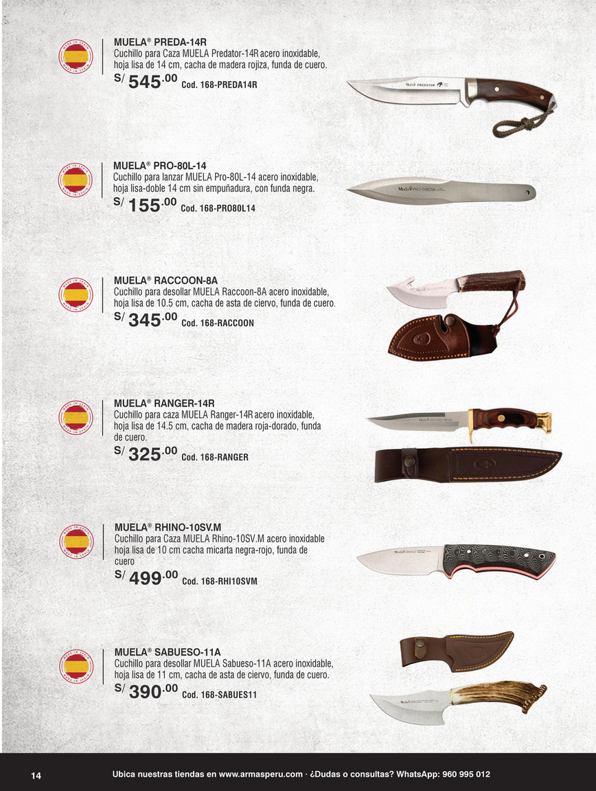 Cuchillo Muela Ranger 14R