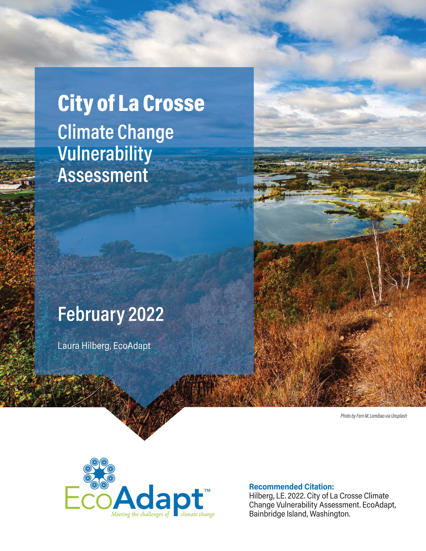 Palebluedot City Of La Crosse Climate Change Vulnerability Assessment