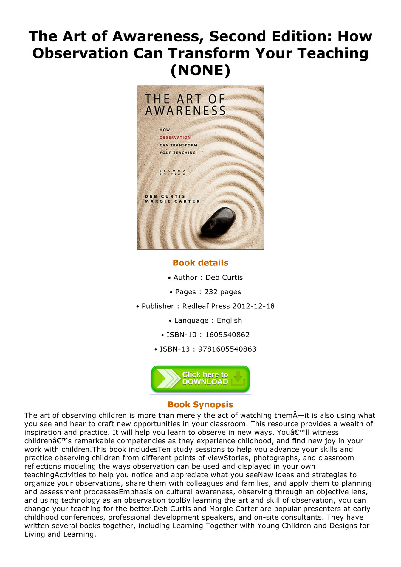PDF The Art Of Awareness Second Edition How Observation Can Transform pdf-the-art-of-awareness-second-edition-how-observation-can-transform