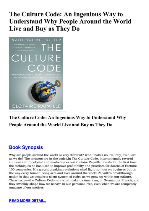 Publis - eBOOK The Culture Code An Ingenious Way to Understand Why ...