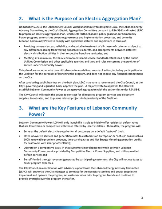Lebanon Community Power FAQ - Page 3