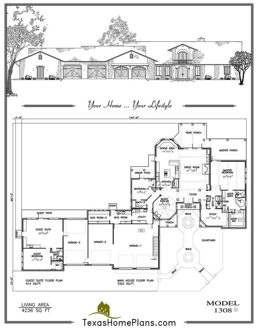 texas home plans - TEXAS TRADITIONAL- HOMES - Page 50-51