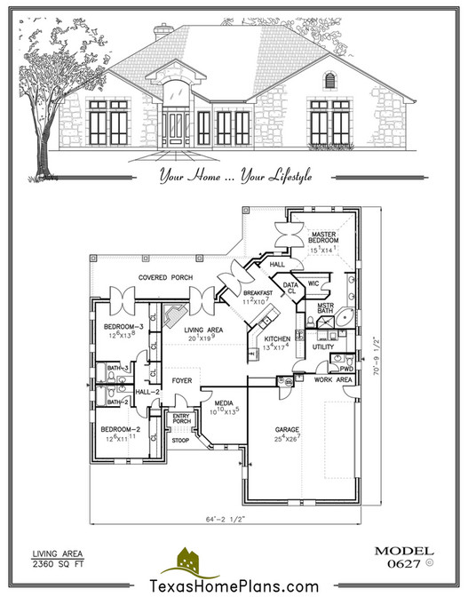 texas home plans - TEXAS TRADITIONAL- HOMES - Page 24-25