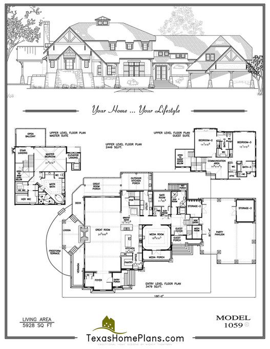 Texas Home Plans - TEXAS TRADITIONAL- HOMES - Page 40-41