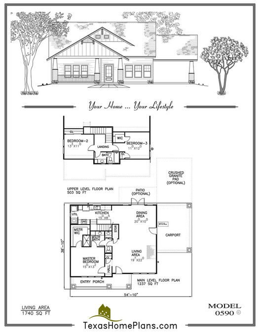 texas home plans - TEXAS TRADITIONAL- HOMES - Page 18-19