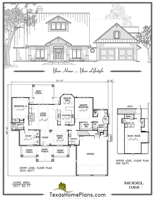 texas home plans - TEXAS TRADITIONAL- HOMES - Page 42-43