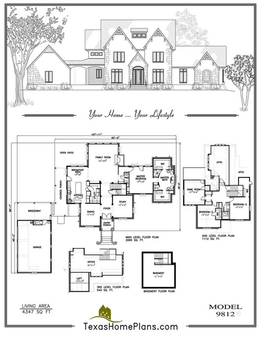 texas home plans - TEXAS TRADITIONAL- HOMES - Page 62-63