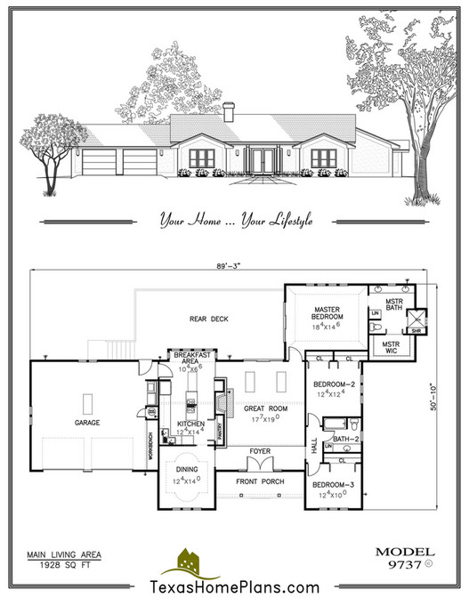 texas home plans - TEXAS TRADITIONAL- HOMES - Page 62-63