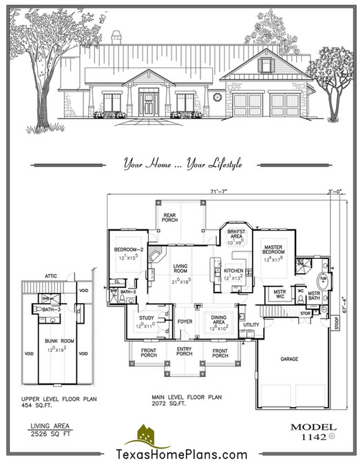 texas home plans - TEXAS TRADITIONAL- HOMES - Page 40-41