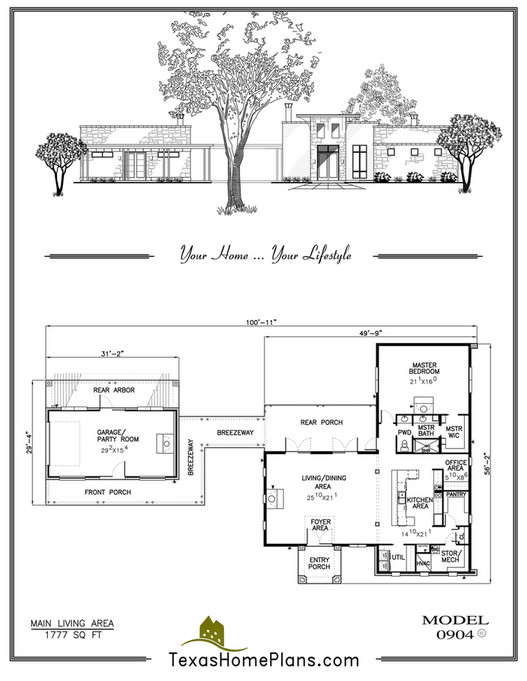 texas home plans - TEXAS CONTEMPORARY-HOMES - Page 8-9