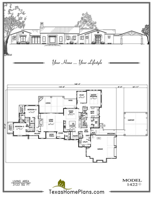 texas home plans - TEXAS CONTEMPORARY-HOMES - Page 20-21