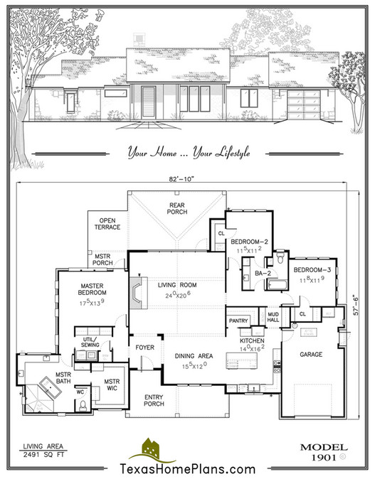 texas home plans - TEXAS CONTEMPORARY-HOMES - Page 42-43
