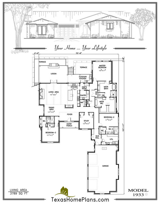 texas home plans - TEXAS CONTEMPORARY-HOMES - Page 46-47