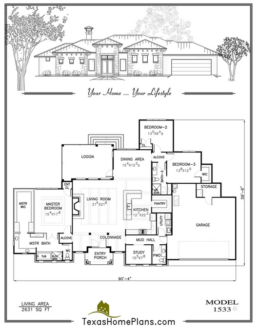 texas home plans - TEXAS CONTEMPORARY-HOMES - Page 26-27