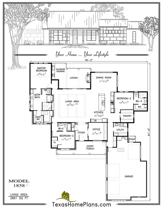 texas home plans - TEXAS CONTEMPORARY-HOMES - Page 40-41