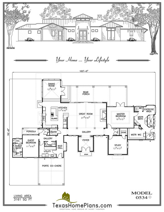 texas home plans TEXAS MISSION HOMES Page 2627
