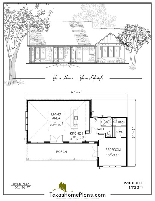 Texas Home Plans - LODGES, CABINS, & CARRIAGE HOUSES - Page 136-137