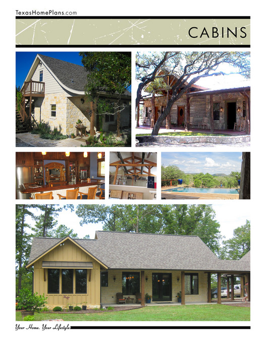 Texas Home Plans - LODGES, CABINS, & CARRIAGE HOUSES - Page 54-55