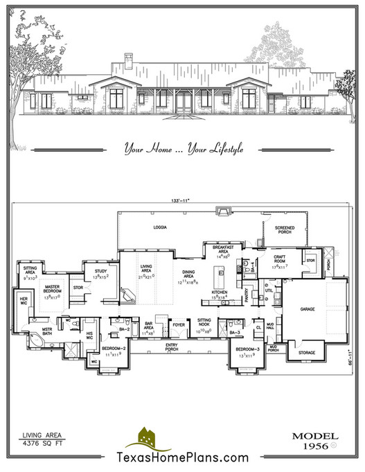 texas home plans - TEXAS RANCH- HOMES - Page 84-85