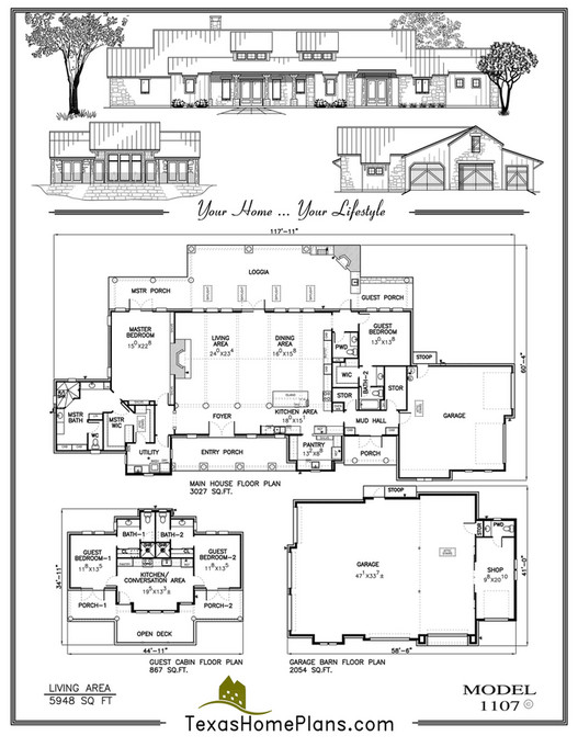 texas home plans - TEXAS RANCH- HOMES - Page 44-45