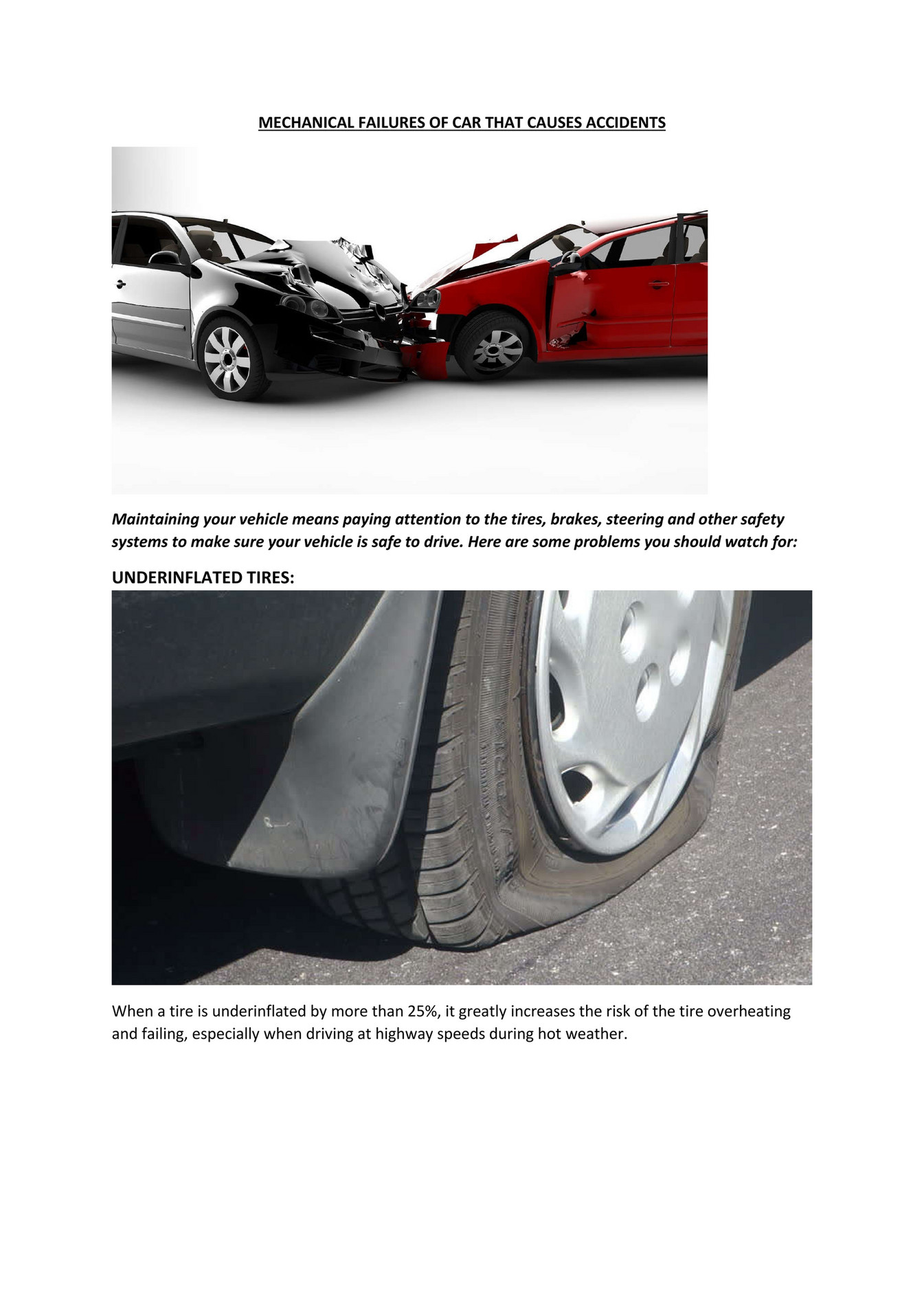 My publications Partsavatar Auto parts, Canada Mechanical failures