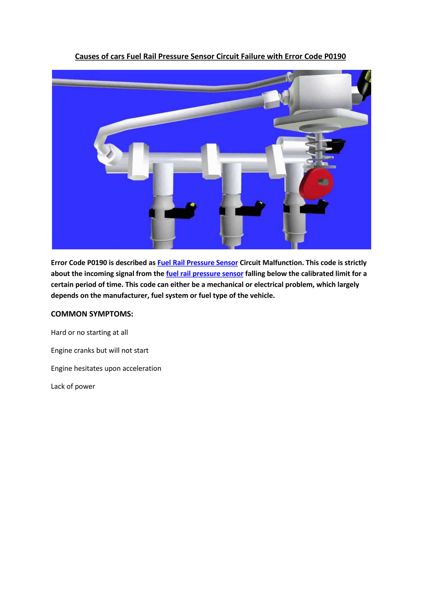 My publications - Partsavatar. CA - Causes of cars Fuel Rail 