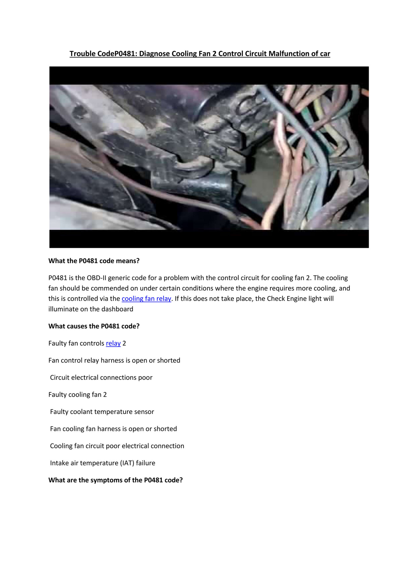 My Publications - Partsavatar Car Parts, Canada - Trouble Code P0481 ...