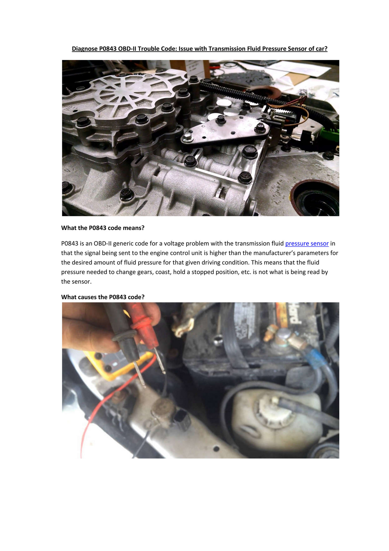 My Publications Partsavatar Car Parts Canada Diagnose P0843 OBD II 