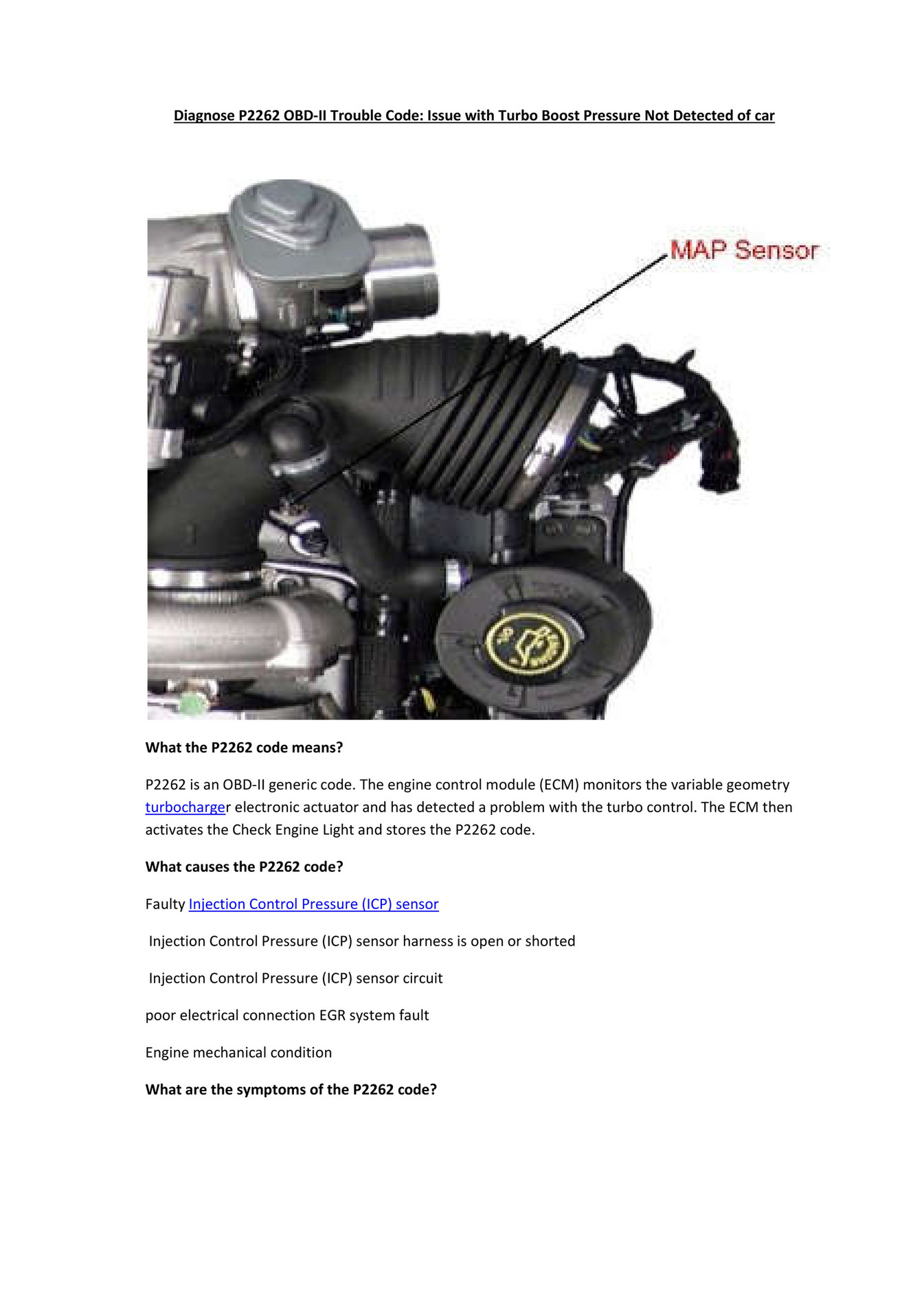 My Publications - Partsavatar.Ca-Diagnose P2262 OBD-II Trouble Code ...