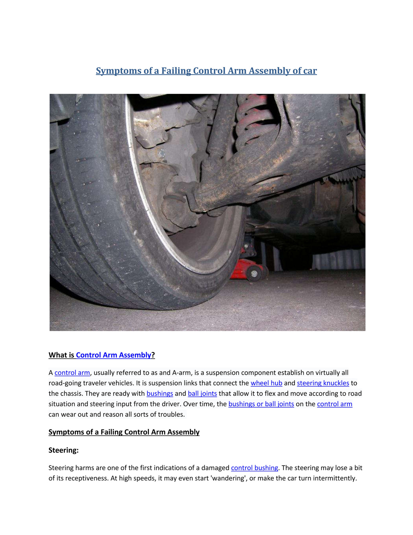 My publications Partsavatar, Canada Symptoms of a Failing Control