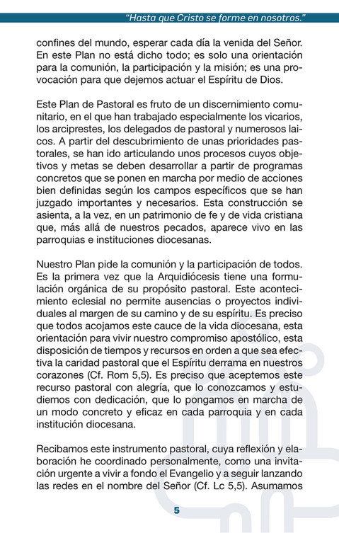 Arquidiócesis de Medellín - PLAN PASTORAL 2025 - Página 4-5 - Creado ...