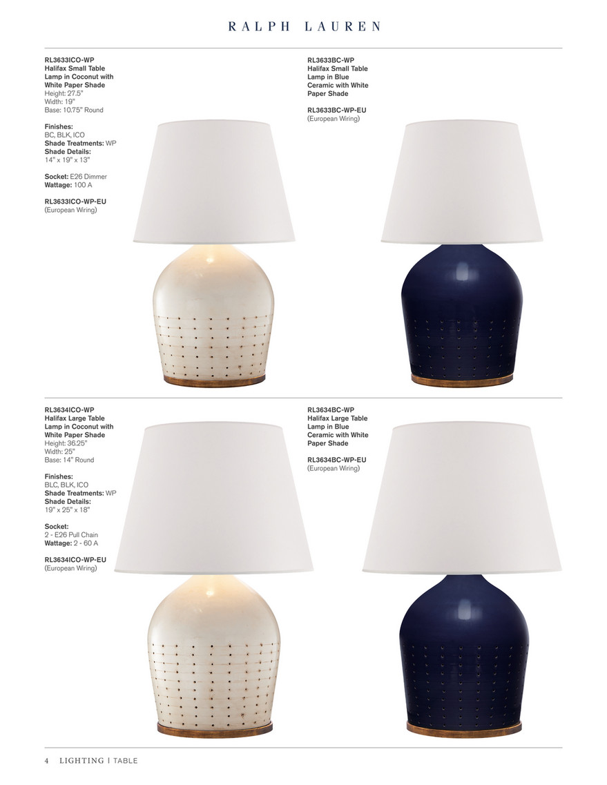 Visual Comfort Co, Ralph Lauren Home Halifax Table Lamp