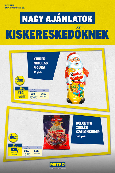 Nagy Ajánlatok Kiskereskedőknek 2025/11