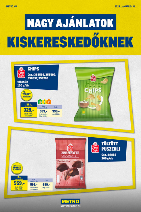 Nagy Ajánlatok Kiskereskedőknek 2026/01