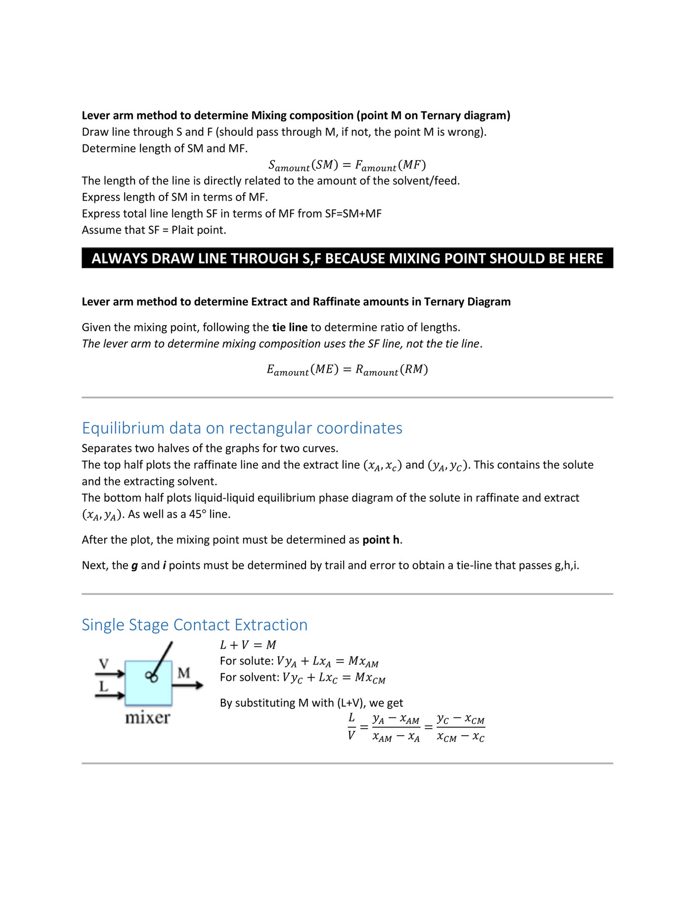 raffinate and extract on a ternary diagram raffinate and extract on a ternary diagram