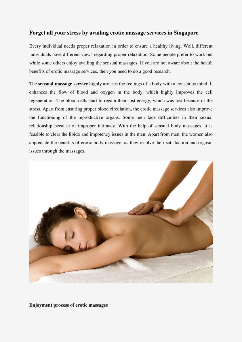 Lollipop Massage - Forget all your stress by availing erotic massage  services in Singapore - Page 1 - Created with Publitas.com